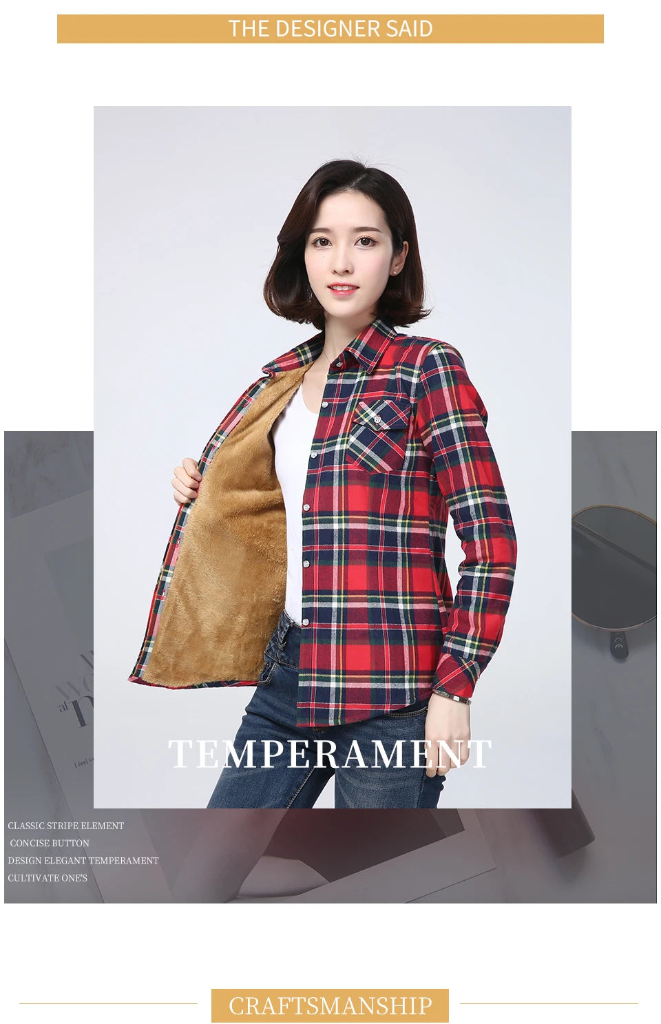 2023 Winter New Plus Thick Women's Warm Plaid Shirt Coat Lady Casual Fleece Velvet Jacket Tops Hot Women Clothes Outerwear