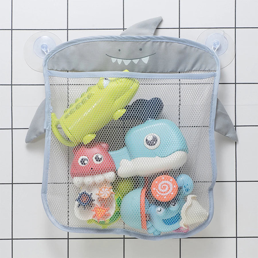 Dinosaur Animal Baby Bath Toys Organizer Kids Tidy Storage Suction Bathroom Bathtub Doll Hanging Bag Basket Mesh Bag Water Toys