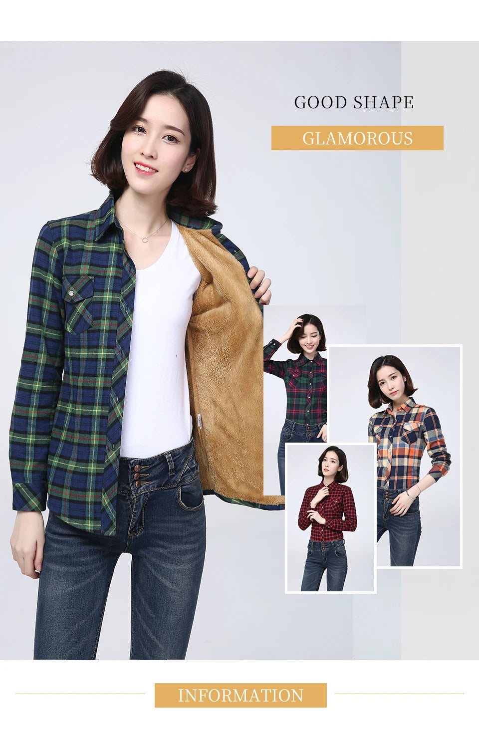 2023 Winter New Plus Thick Women's Warm Plaid Shirt Coat Lady Casual Fleece Velvet Jacket Tops Hot Women Clothes Outerwear