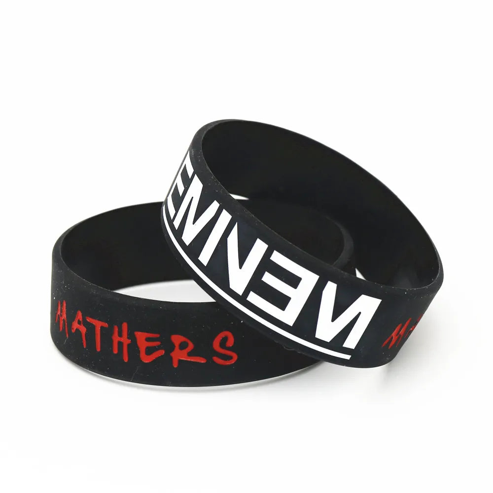 1PC Hot Sale Singer Eminem Wristband The Marshall Mathers LP Silicone Wristband Rubber Bracelets&Bangles Musics Fans Gifts SH184