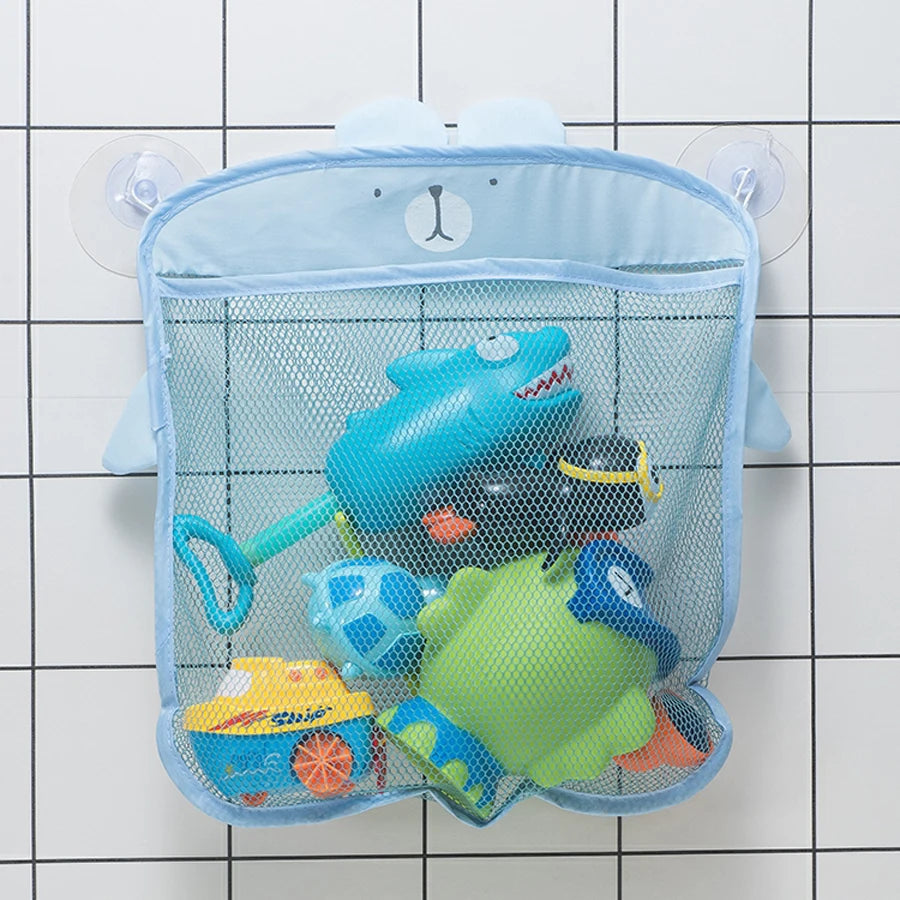 Dinosaur Animal Baby Bath Toys Organizer Kids Tidy Storage Suction Bathroom Bathtub Doll Hanging Bag Basket Mesh Bag Water Toys