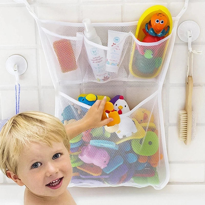 Dinosaur Animal Baby Bath Toys Organizer Kids Tidy Storage Suction Bathroom Bathtub Doll Hanging Bag Basket Mesh Bag Water Toys