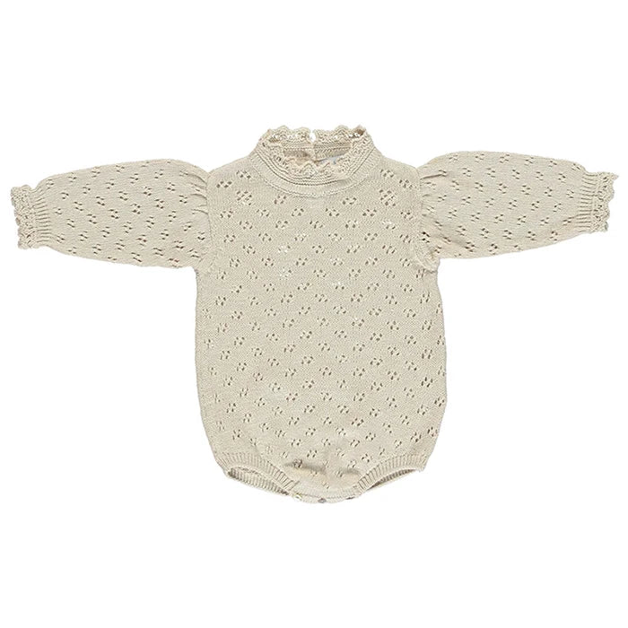 Newborn Baby Girl Knitting Bodysuits Korean Style Infant Baby Girls Jumpsuit One piece Outfit Toddler Baby Girl Clothes