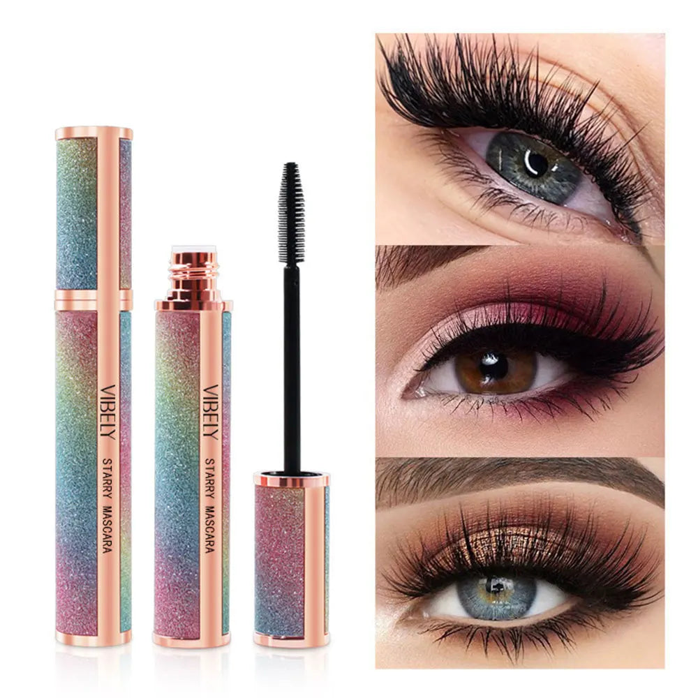 4D Brilliant Starry Sky Black  Mascara Slim, Thick, Curled, Waterproof, Long lasting, Non Staying Mascara