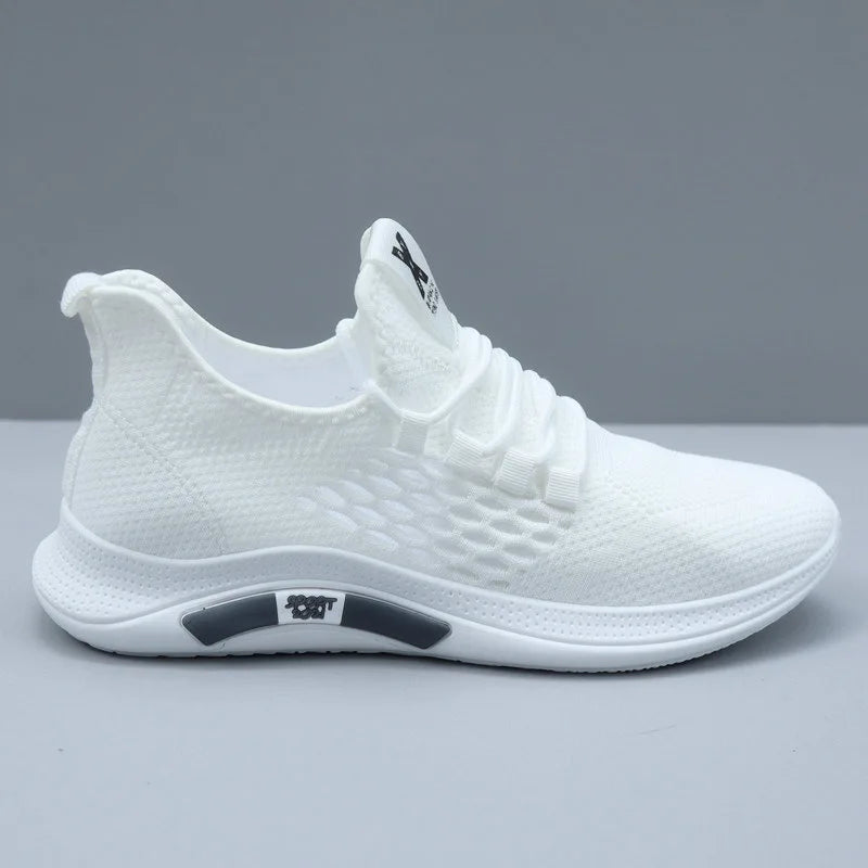 Spring White Casual Shoes Breathable Non-slip Walking Sneakers Men Shoes Outdoor 2025 Comfortable Fashion Lace Up Running Shoes