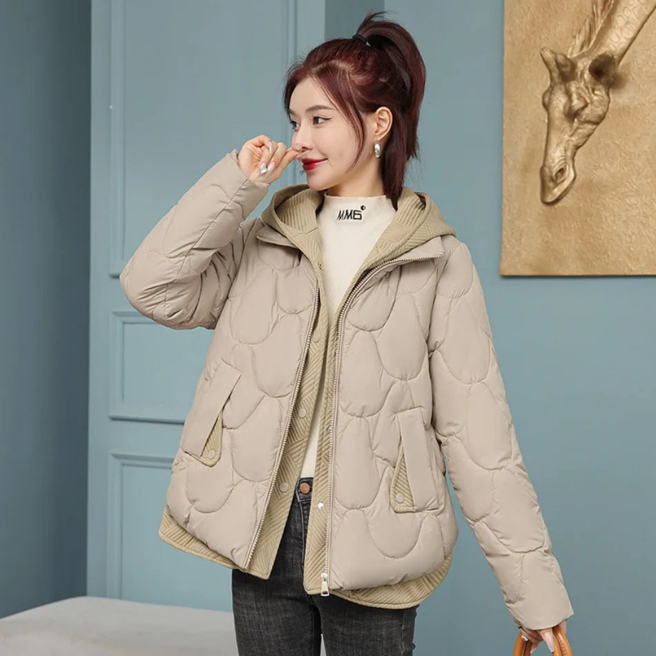 2024 Fashion Coats Korean Style Loose Comfort Quilted Coat Women Jacket Women Parkas Warm Jackets Casual Coat New Winter Clothes