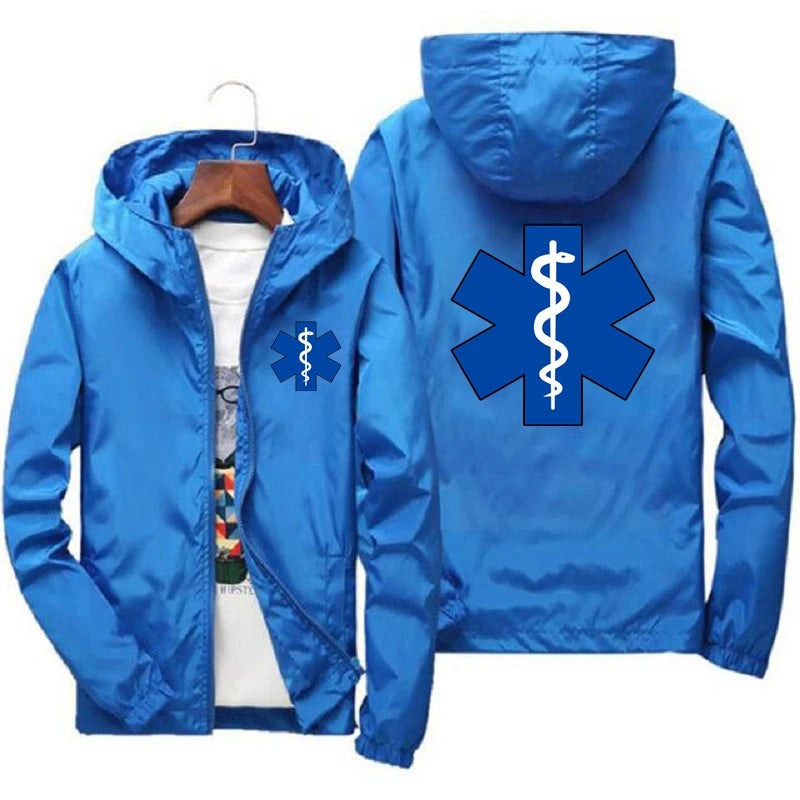 EMT Emergency Ambulance 2021 Men's New Spring And Autumn Fashionable Outdoor Waterproof Jackets Windbreaker Coat Camping Clothes