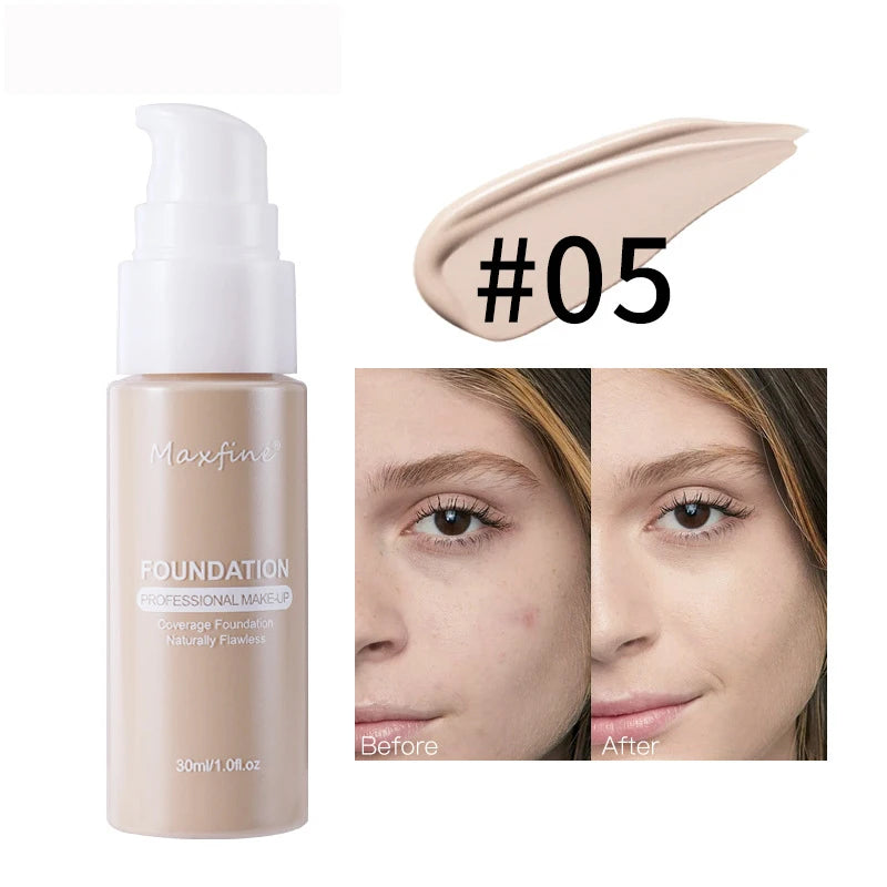 Liquid Foundation-Waterproof & Sweat-Resistant Concealer for Professional Makeup