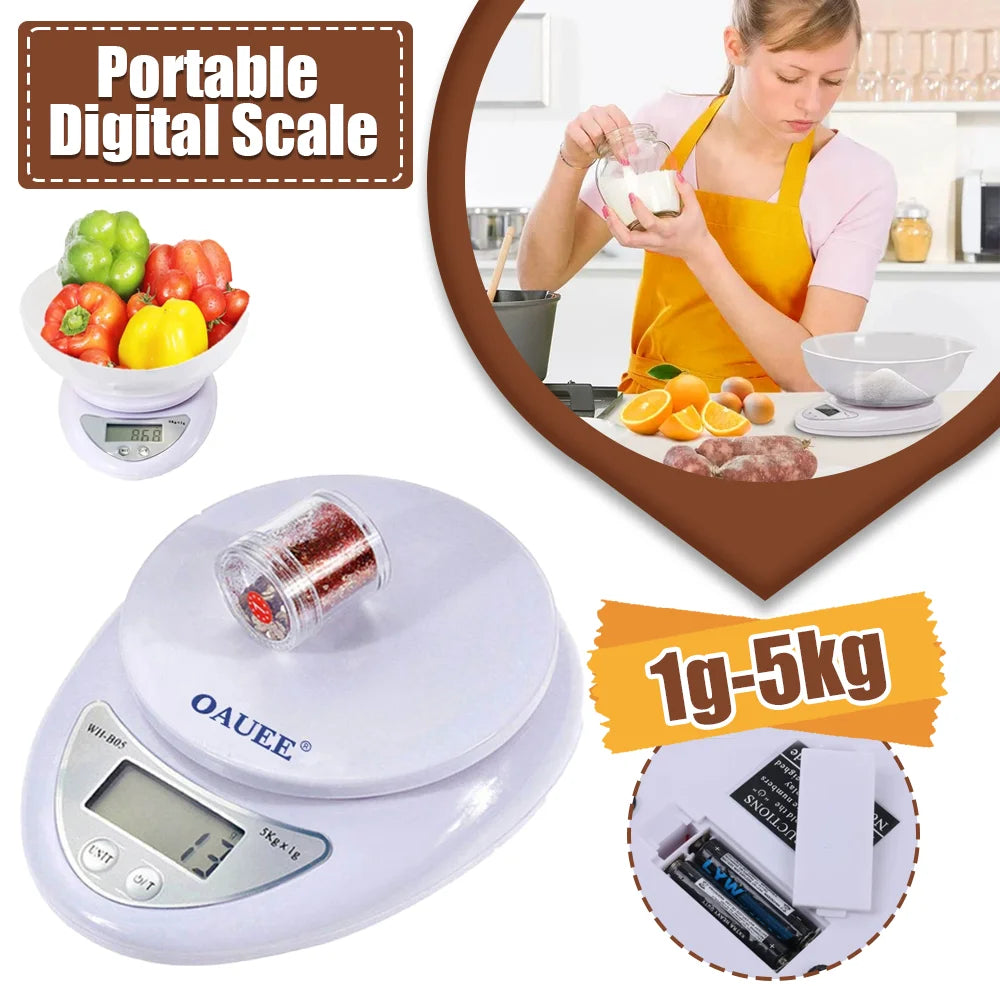 5kg/1g Portable Digital Scale LED Electronic Scales Food Balance Measuring