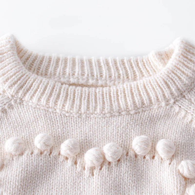 Spring Lovely Heart Jumpsuit Infant Baby Girl Knitted Clothes Love Romper Bodysuit Outfit Autumn Cotton Knitted Sweater Bodysuit