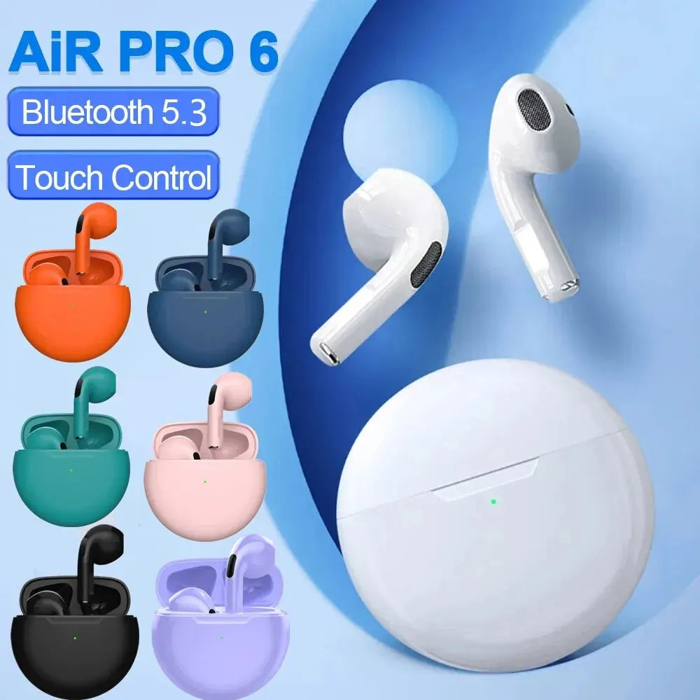 Original Air Pro 6 TWS Wireless Bluetooth Headset 5.3 Headphone Mini Earphone