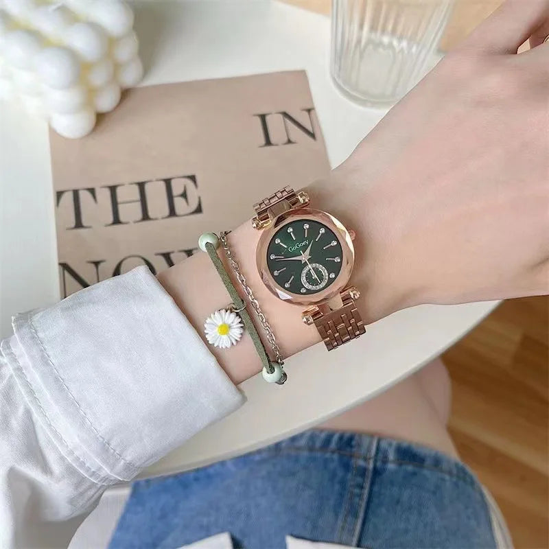 2025 New Brand Women Watches Fashion Steel Ladies Quartz Watch Reloj Mujer Marcas Famosas De Lujo gift Wristwatch Dropshipping