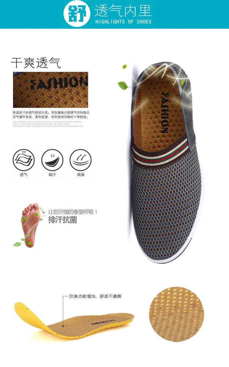 2023 Summer New  Men's   Fashion Trend Breathable Comfortable Lightweight Casual Flat Shoes