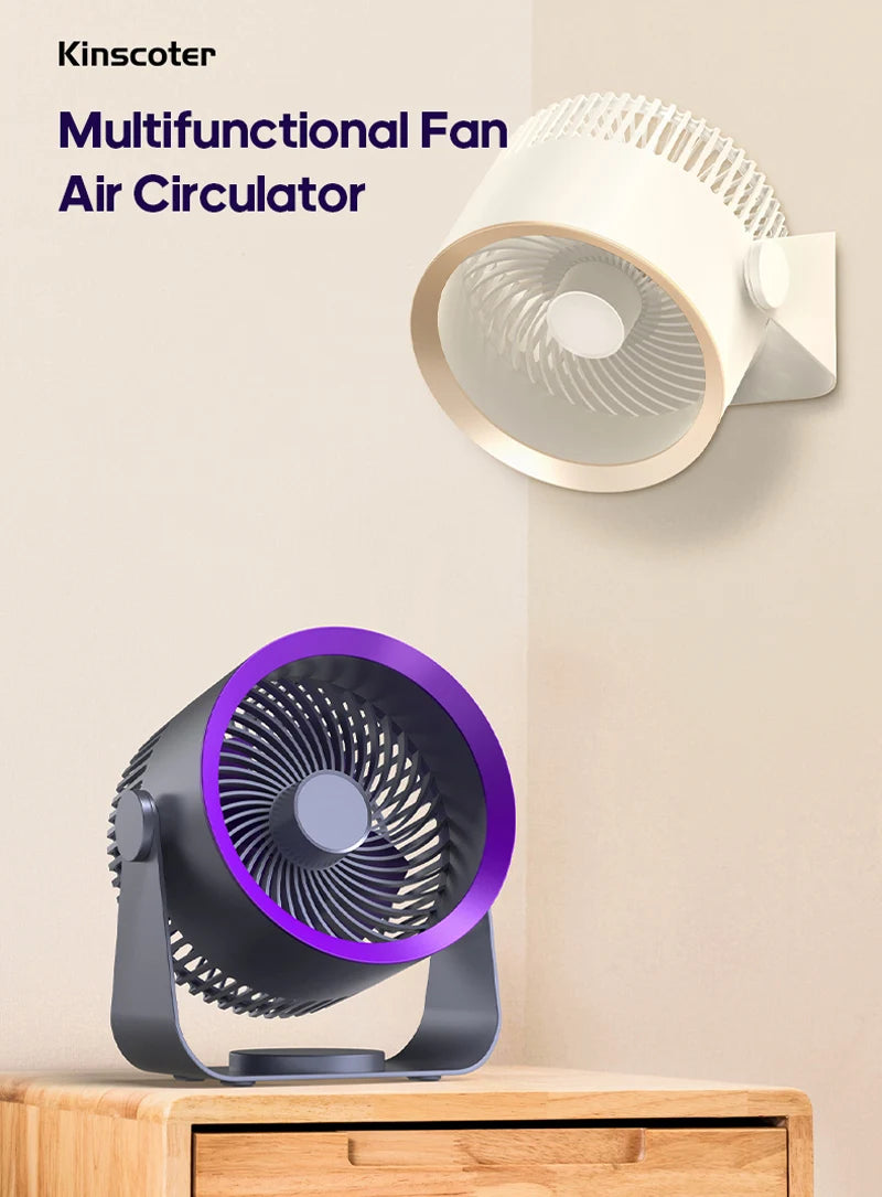 KINSCOTER Multifunctional Electric Fan Circulator Wireless Portable Home Quiet Ventilator Desktop Wall Ceiling Fan Air Cooler