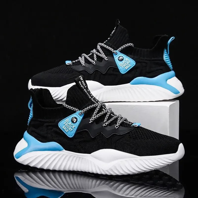 2024 Men Sneakers  New Style Breathable Lace Up Men Mesh Shoes Fashion Casual No-slip Vulcanize Shoes Men Tenis Masculino