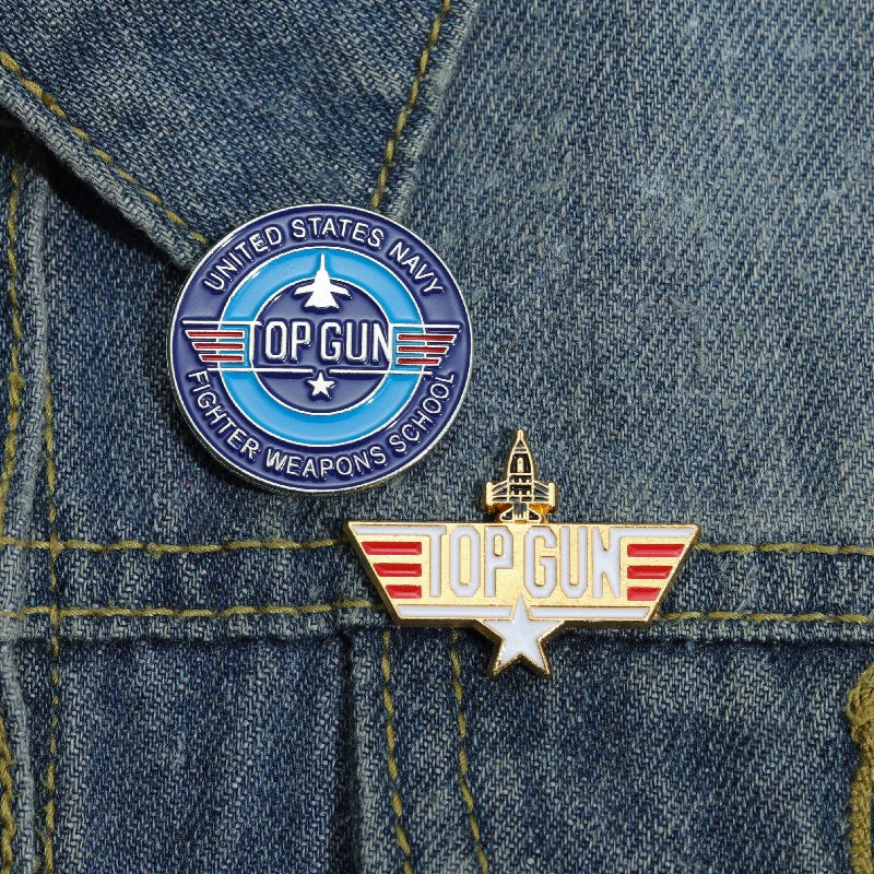 Top Gun Maverick Enamel Pins Custom Military Battleships Navy Logo Brooch Lapel Badges Jewelry Gift For Military Enthusiasts