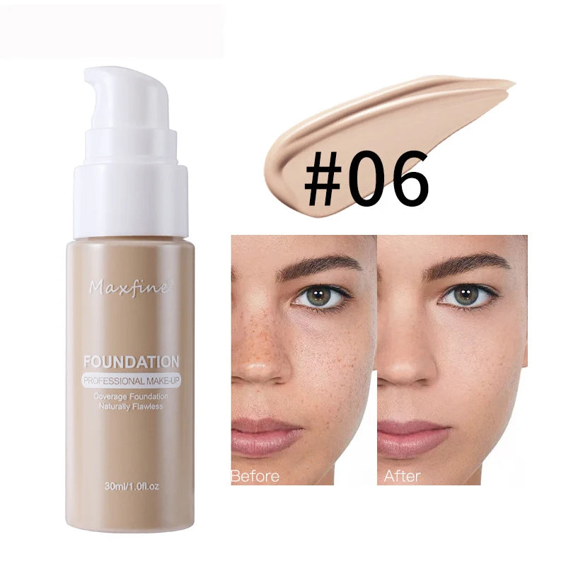 Liquid Foundation-Waterproof & Sweat-Resistant Concealer for Professional Makeup