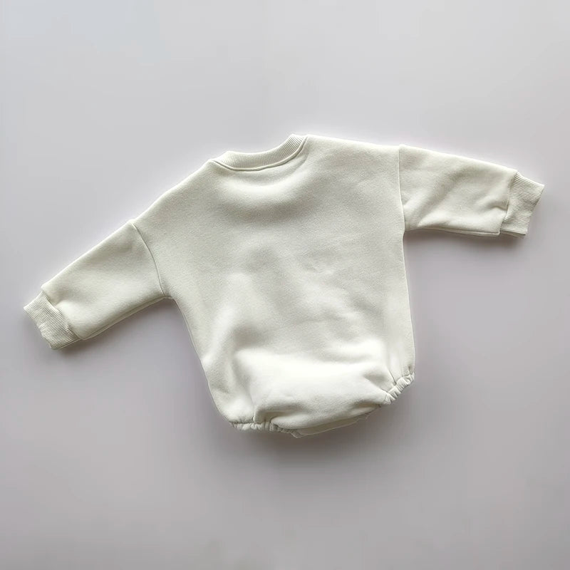 Spring Autumn Newborn Infant rompers one-piece Letter embroidery sweatshirt romper Long Sleeve Baby Full loose Body jumpsuits