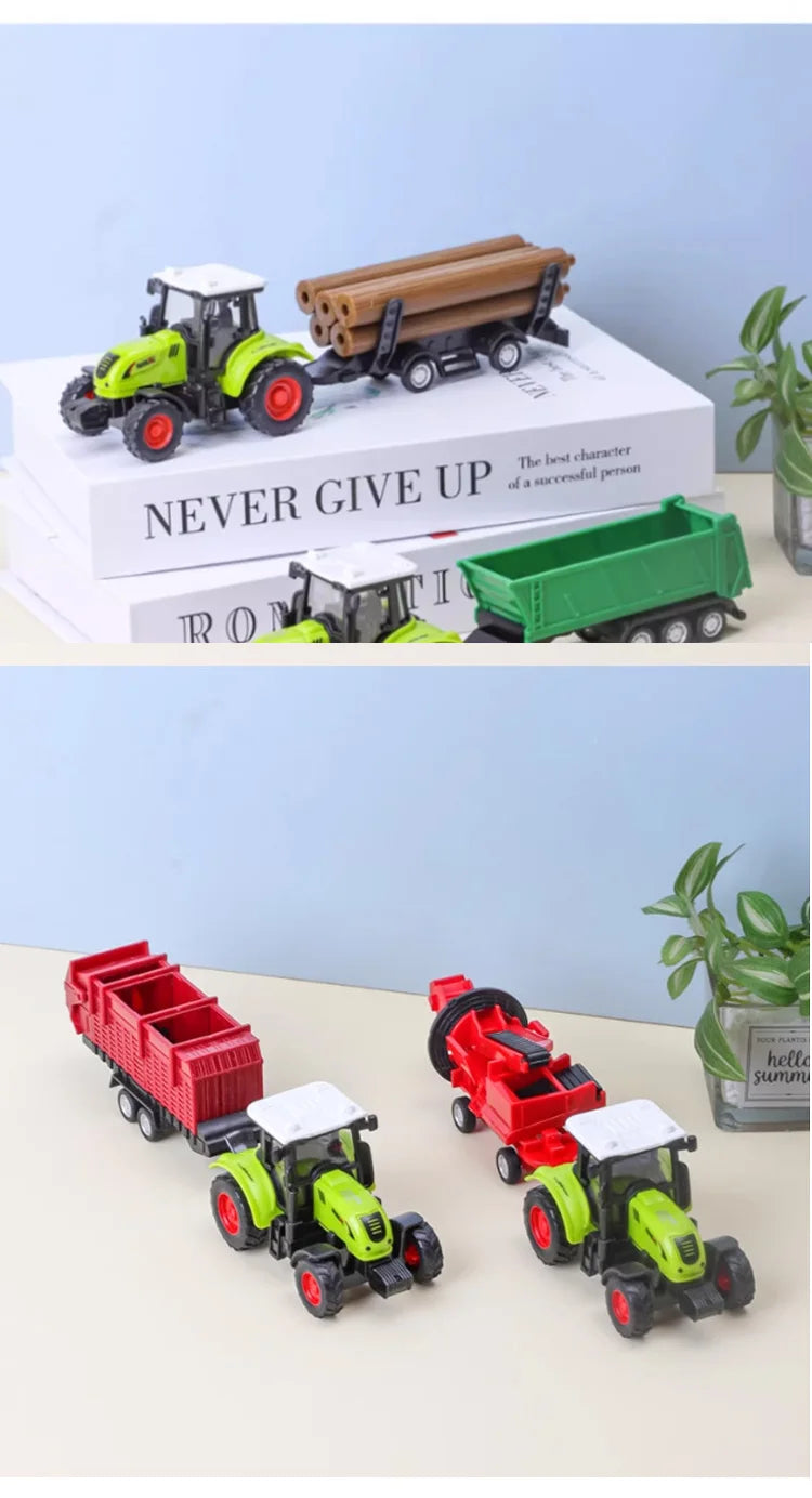 Tractor Inertia Car Farm Tractor Truck Transport Pulverizer Model Baby Car Boy Toy Engineering Car Childrens Educational Toys