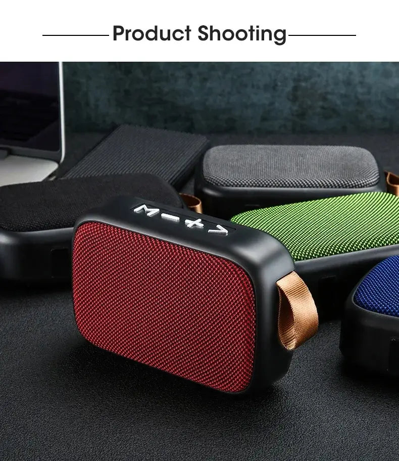 Portable Wireless Bluetooth Speaker -  Subwoofer, Mini Home Cloth Card Design