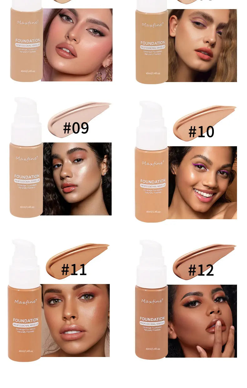 Liquid Foundation-Waterproof & Sweat-Resistant Concealer for Professional Makeup