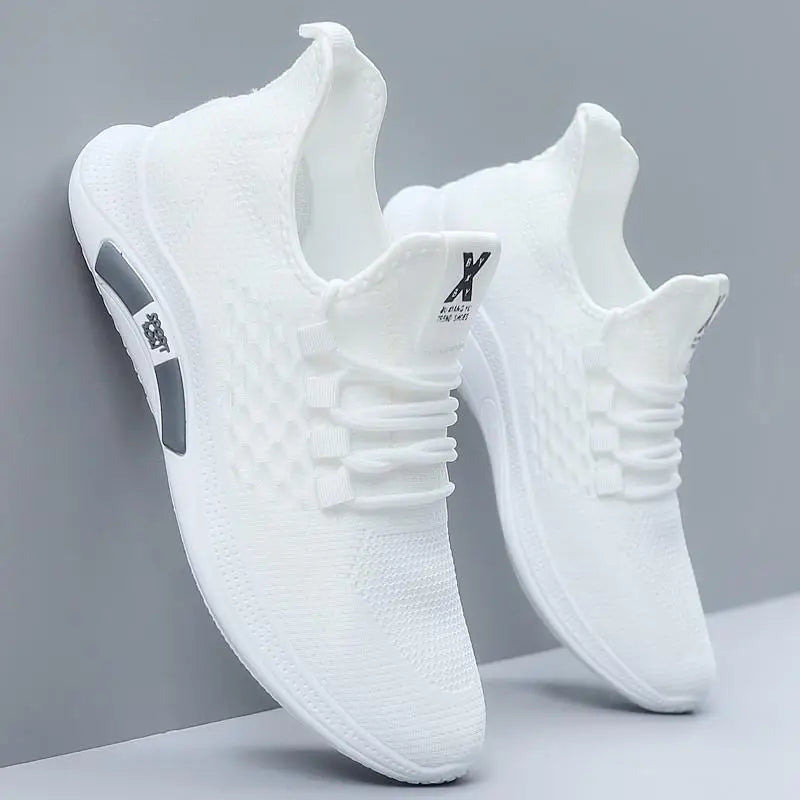 Spring White Casual Shoes Breathable Non-slip Walking Sneakers Men Shoes Outdoor 2025 Comfortable Fashion Lace Up Running Shoes