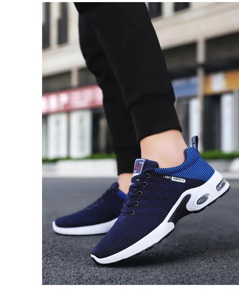 Professional Running Shoes For Men Lightweight Men's Designer Mesh Sneakers Lace-Up Male Outdoor Sports Tennis Shoe