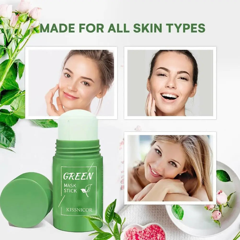 Face Clean Mask Green Tea Cleansing Stick Mask Shrink pores Deep Blackhead