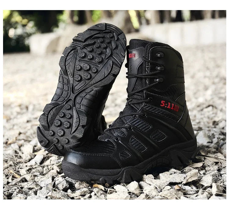 Special Forces Combat Boots Cross-Border Fast Selling Large Size Men's Shoes 46 High Top Outdoor High-Waisted Tactical Climbing