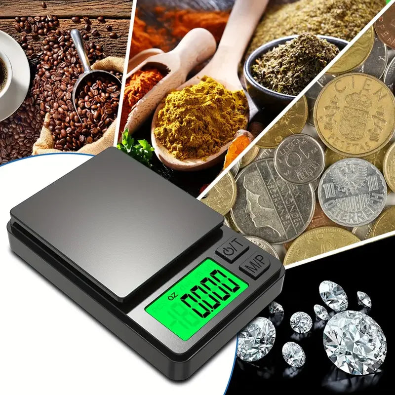 Precision Pocket Scale 1000g x0.1g Digital Gram & Jewelry Scale with Backlit LCD