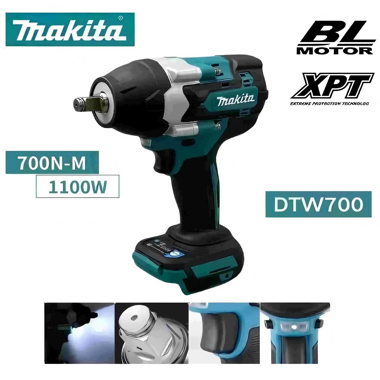 Makita DTW700 18V Brushless Cordless Impact Wrench, High Torque, Power Tool