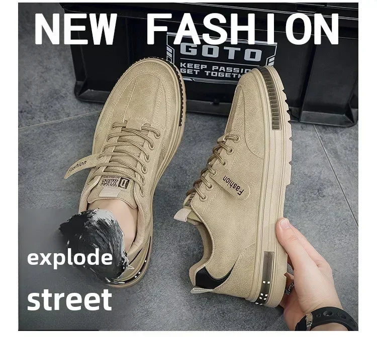 2025 Fashion Casual Shoes for Men, Breathable and Versatile with Slip-Resistant Outsole, Rubber Upper and Sports Insoles