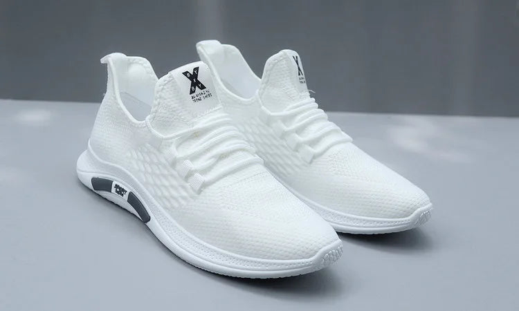 Spring White Casual Shoes Breathable Non-slip Walking Sneakers Men Shoes Outdoor 2025 Comfortable Fashion Lace Up Running Shoes