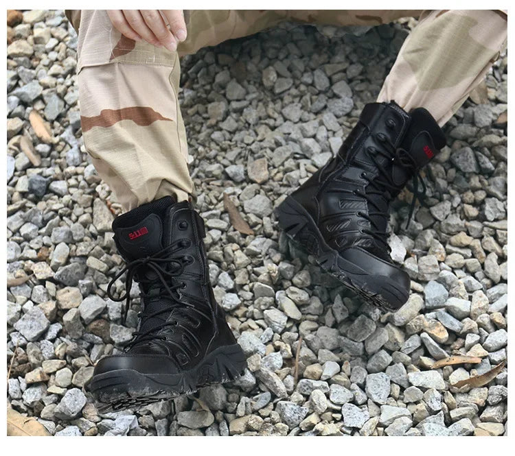 Special Forces Combat Boots Cross-Border Fast Selling Large Size Men's Shoes 46 High Top Outdoor High-Waisted Tactical Climbing