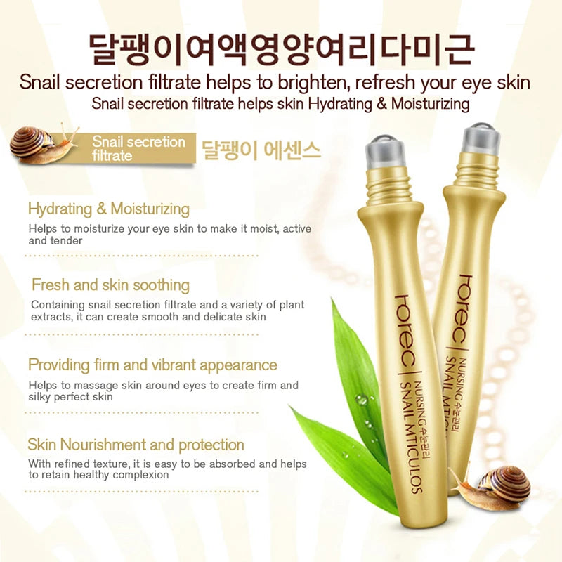 Skincare Snail Cream Collagen Cream Anti Aging Whiten Skin Face Cream Fade Dark Eye Circles Remove Eye Bags Eye Serum