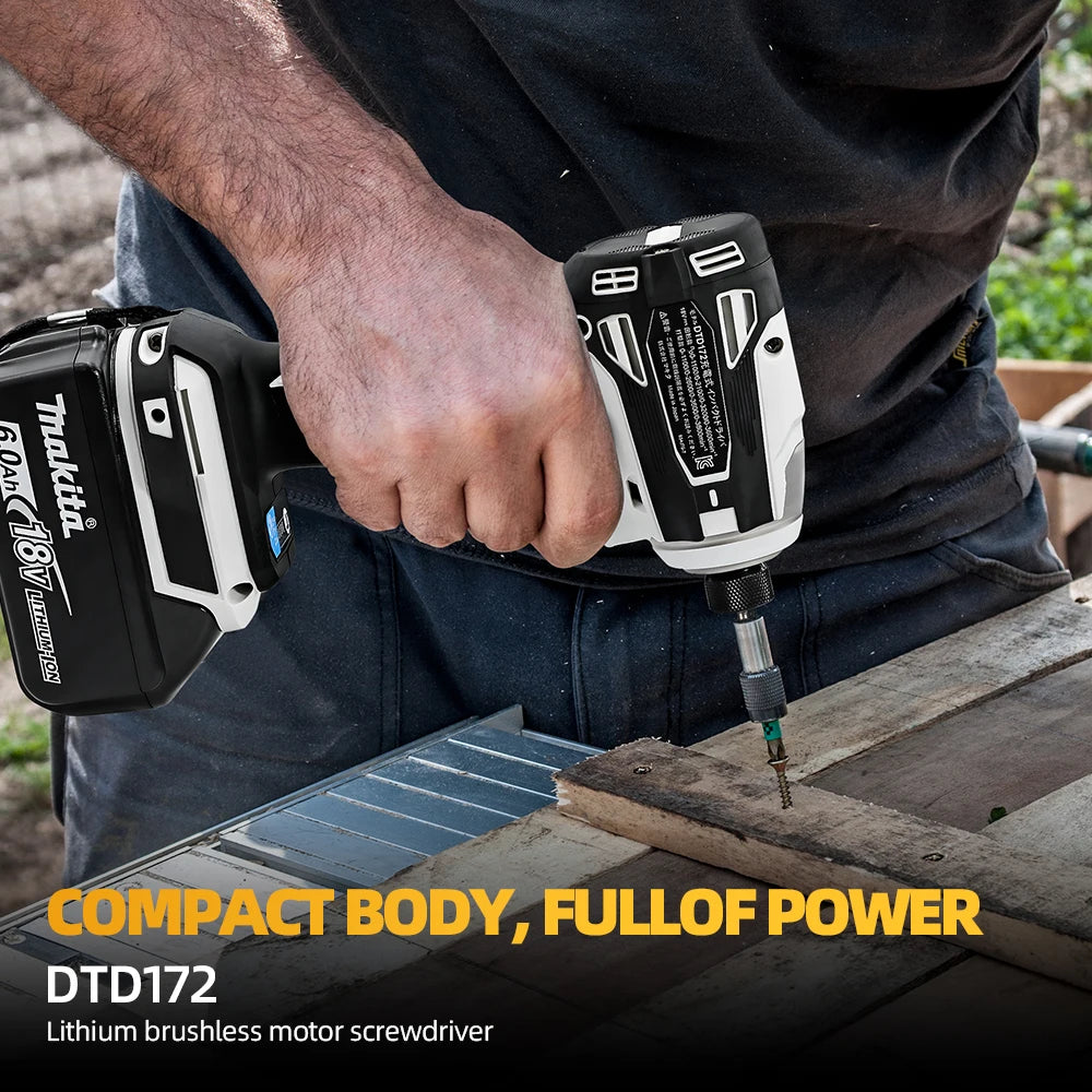 Makita DTD172 18V Brushless Impact Driver Cordless,180N·m, Portable Power Tool