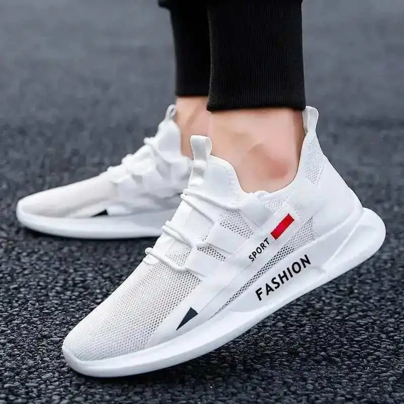 Spring White Casual Shoes Breathable Non-slip Walking Sneakers Men Shoes Outdoor 2025 Comfortable Fashion Lace Up Running Shoes