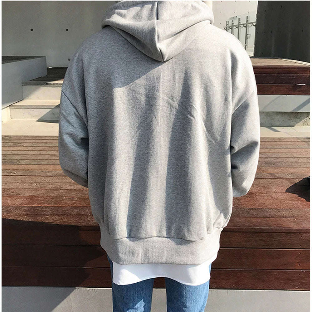 Fashion Mens Jacket Coat Long Sleeve Sweatshirts Oversized Zipper Hoodies Streetwear Loose Man Hoodies Casual Jacket