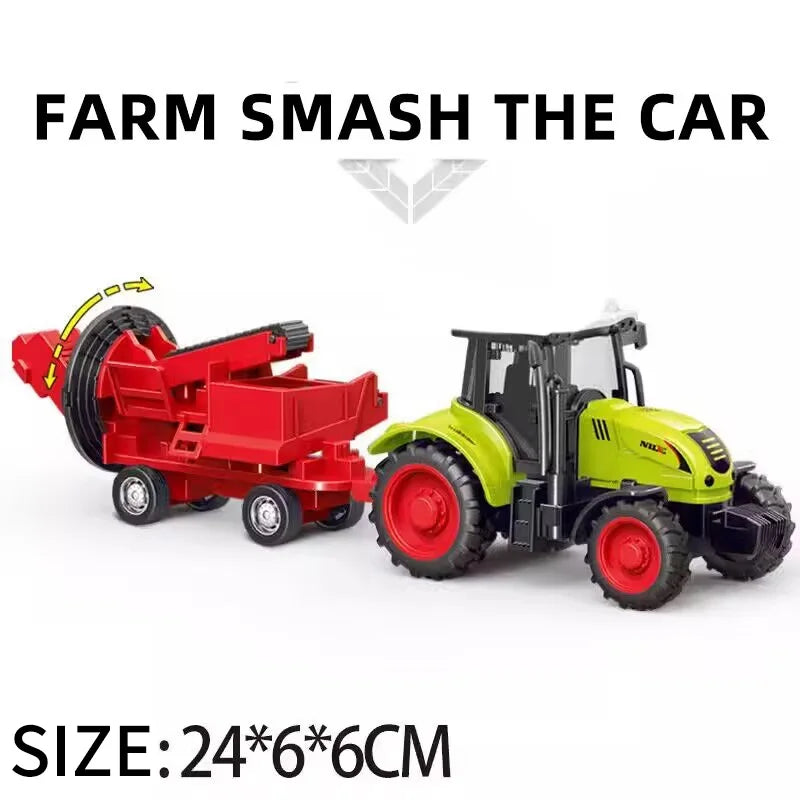 Tractor Inertia Car Farm Tractor Truck Transport Pulverizer Model Baby Car Boy Toy Engineering Car Childrens Educational Toys