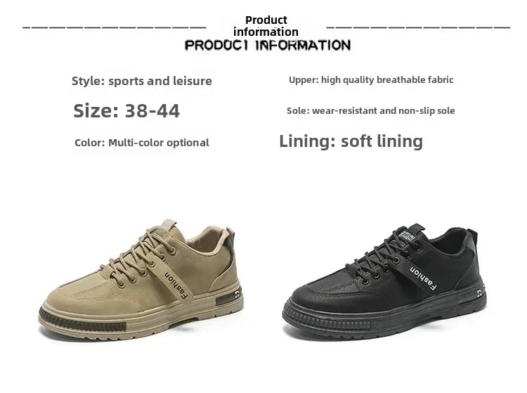 2025 Fashion Casual Shoes for Men, Breathable and Versatile with Slip-Resistant Outsole, Rubber Upper and Sports Insoles