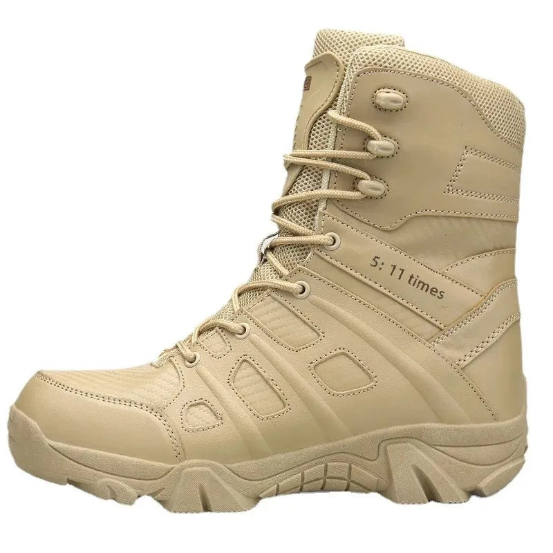 Special Forces Combat Boots Cross-Border Fast Selling Large Size Men's Shoes 46 High Top Outdoor High-Waisted Tactical Climbing