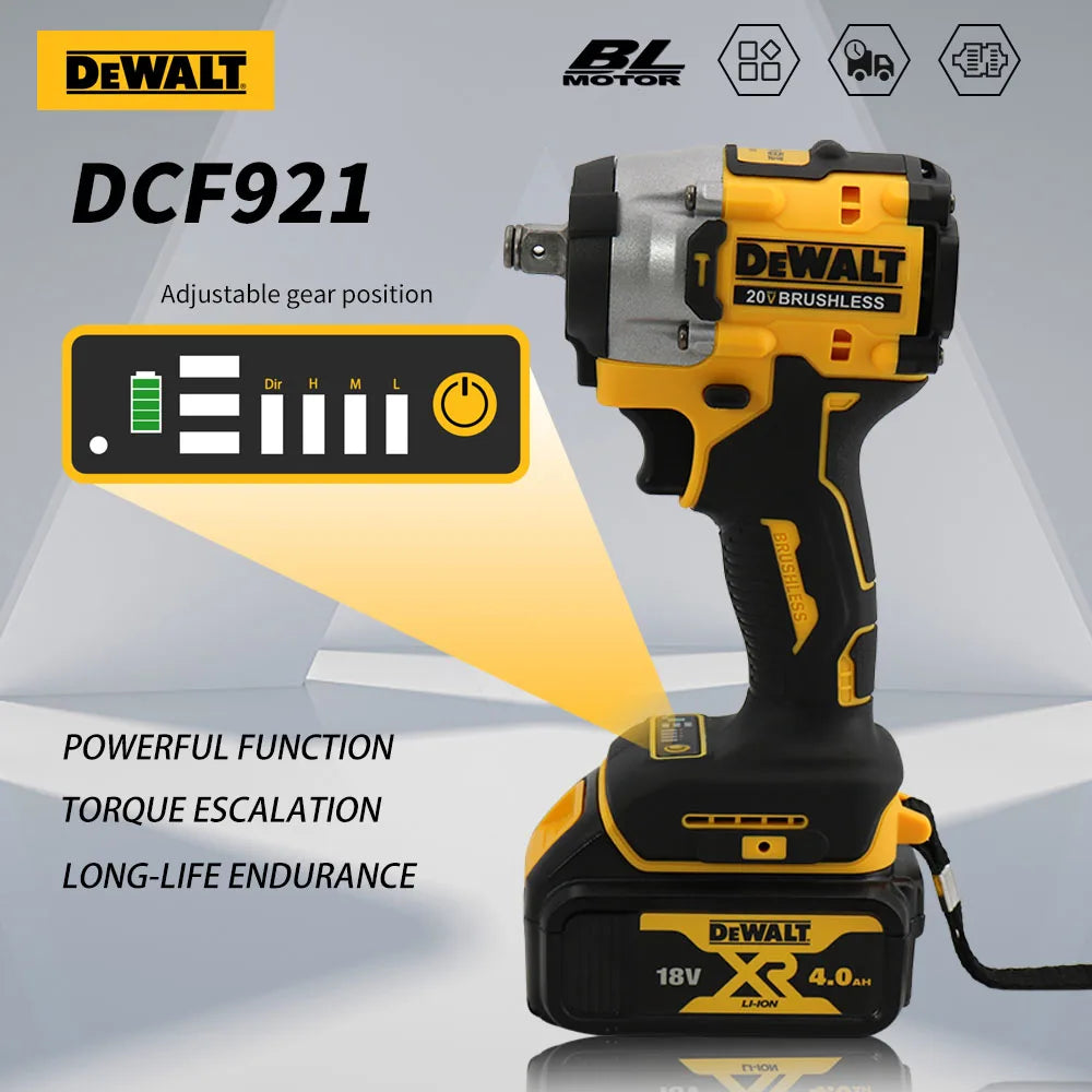 DEWALT DCF921 20V Cordless Impact Wrench –Rechargeable,Variable Speed,Handheld