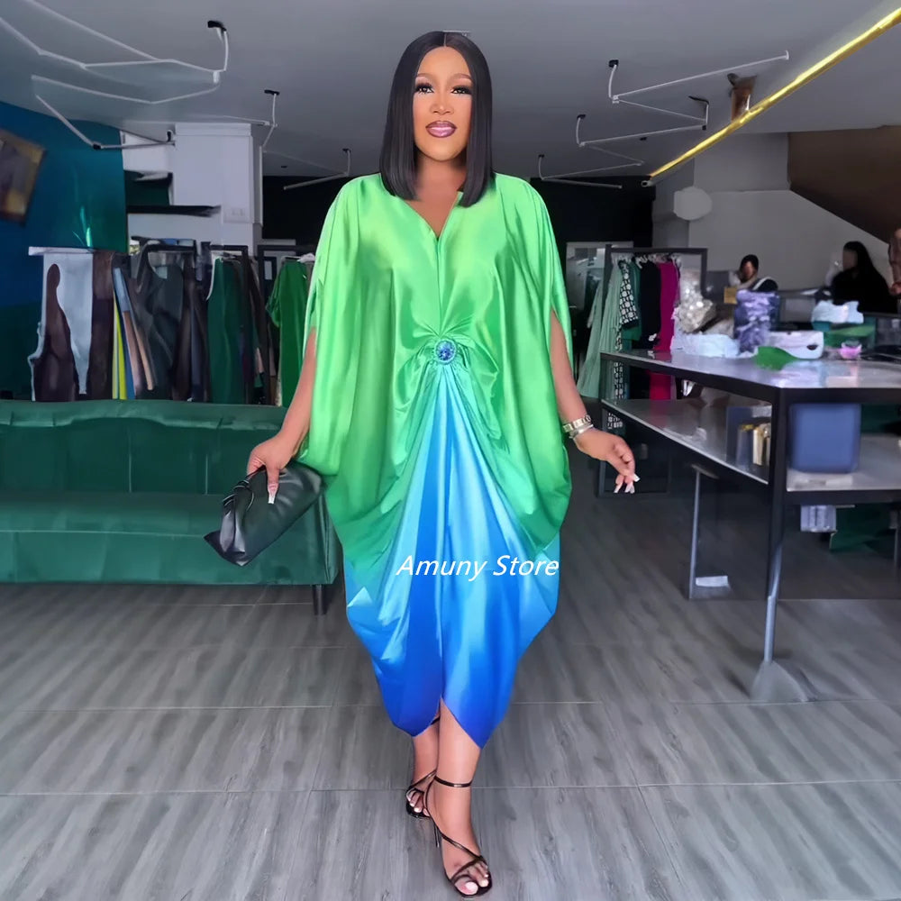 2023 Summer African Fashion Design Sleek rayon dress Nigeria's latest abaya