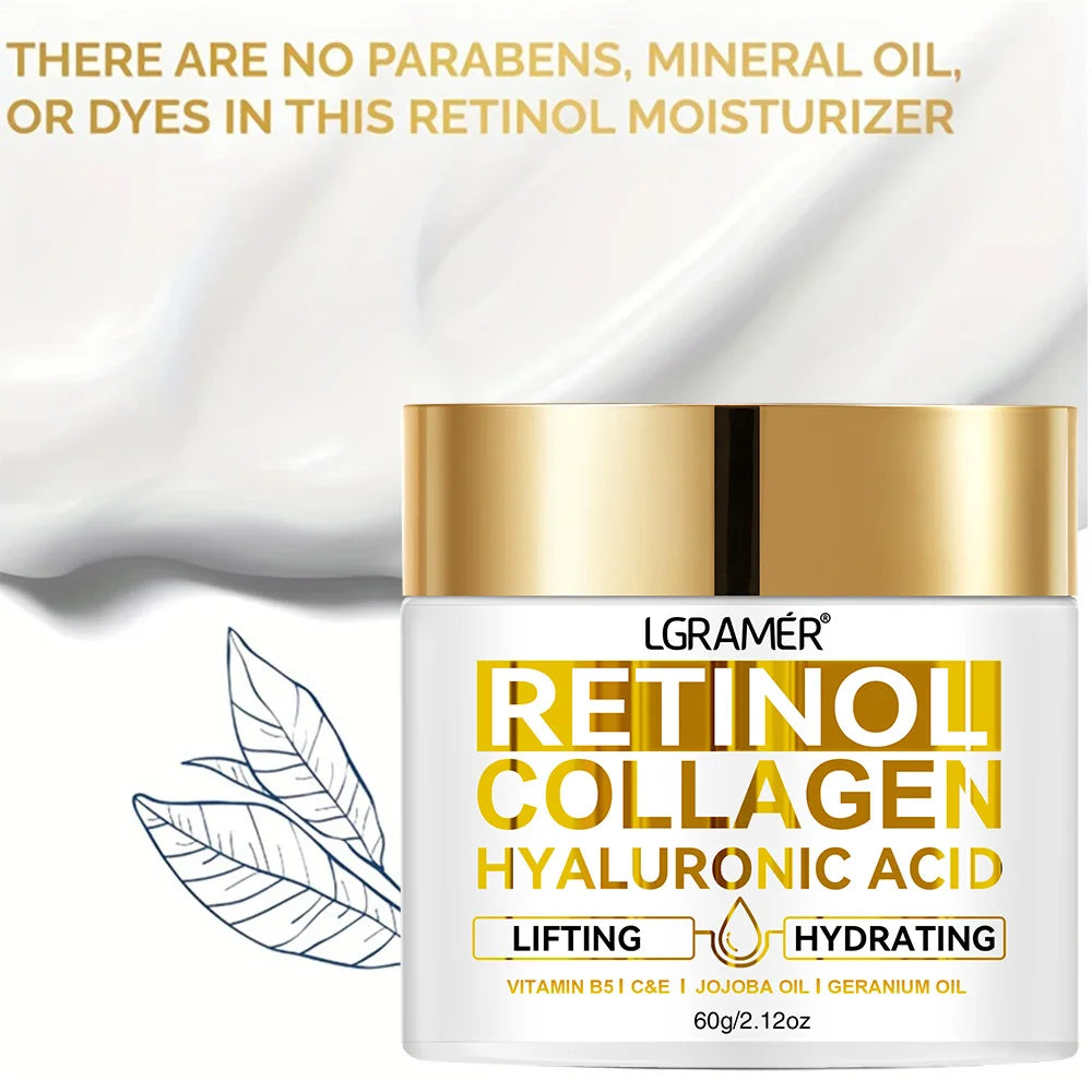 Retinol Anti Aging Face Cream Moisturizing Wrinkle Remover Collagen Hyaluronic Acid Creams Skin Care Cosmetic 30&60ML