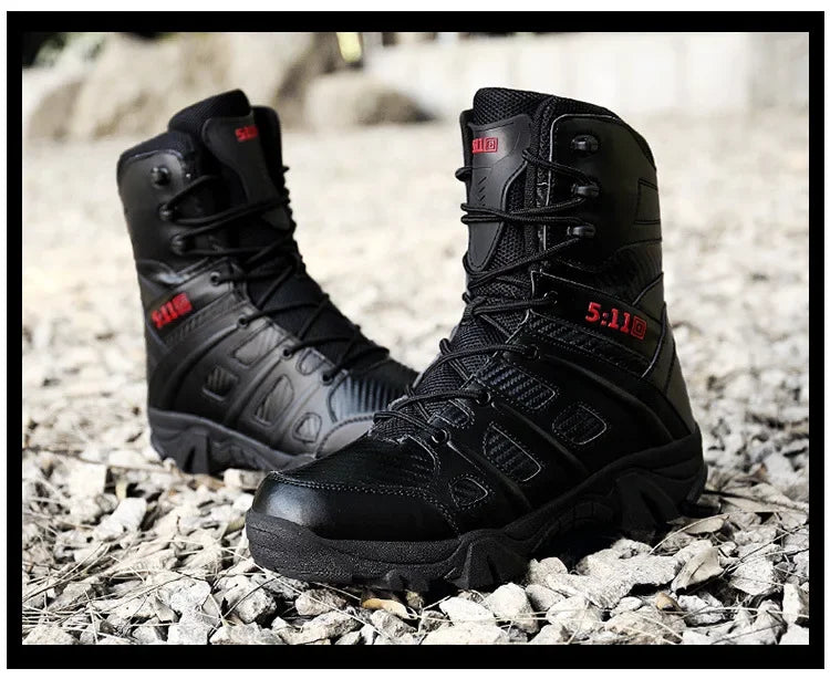 Special Forces Combat Boots Cross-Border Fast Selling Large Size Men's Shoes 46 High Top Outdoor High-Waisted Tactical Climbing