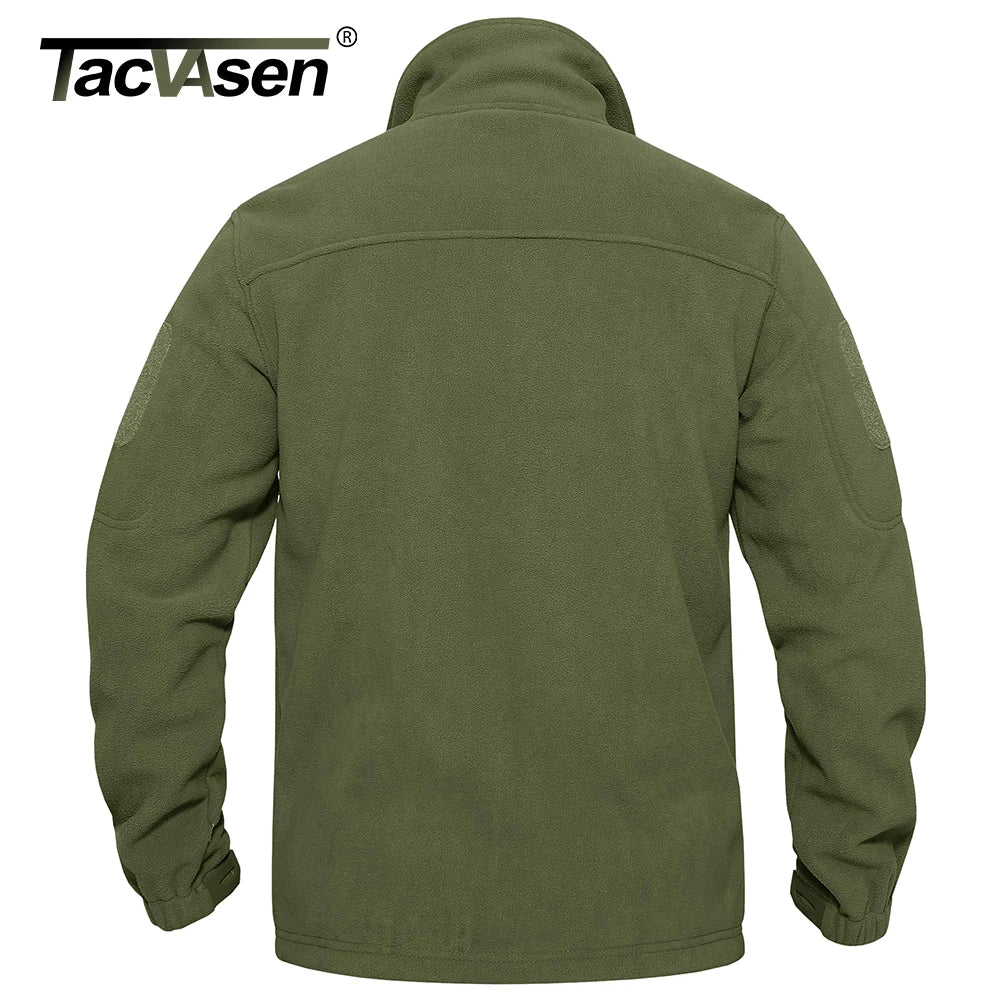 TACVASEN Men's Fleece Jacket -Warm Windproof Zip-Up Coat with Multiple Pockets