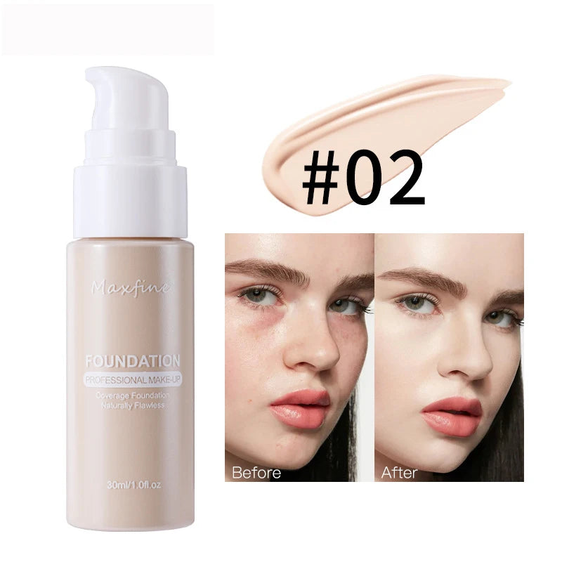 Liquid Foundation-Waterproof & Sweat-Resistant Concealer for Professional Makeup