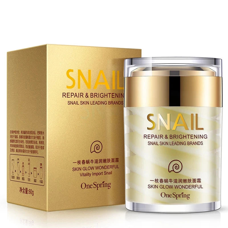 Skincare Snail Cream Collagen Cream Anti Aging Whiten Skin Face Cream Fade Dark Eye Circles Remove Eye Bags Eye Serum