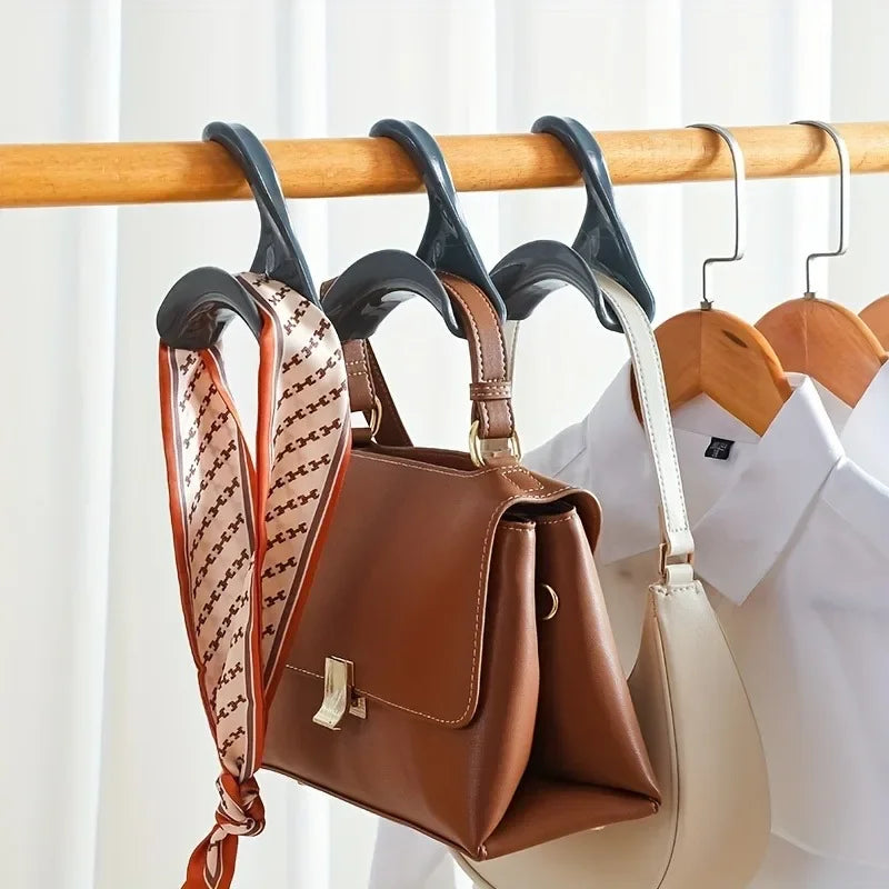 10pcs Space-Saving  Hooks for Hats, Scarves, Handbags, & Wardrobe Organization