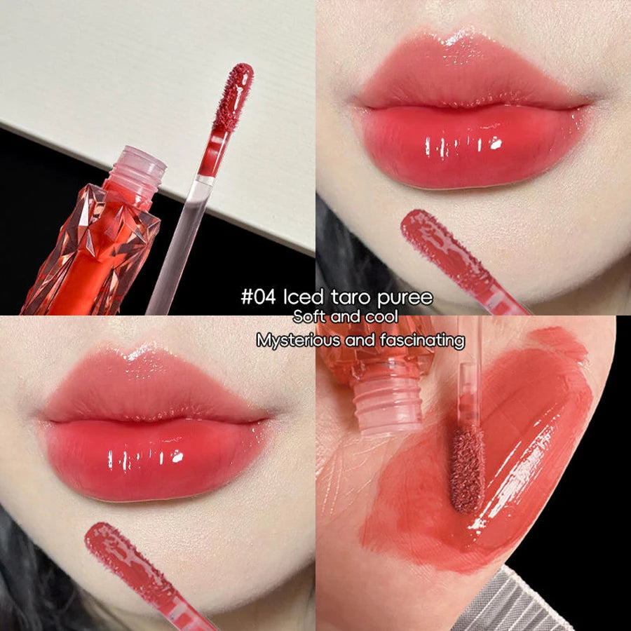 Long-Lasting Moisturizing Waterproof Lip Gloss - Transparent Mirror Finish